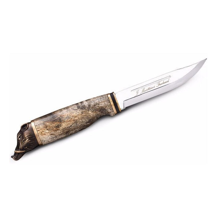 Marttiini Wild Boar Knife (Black Leather Sheath) 