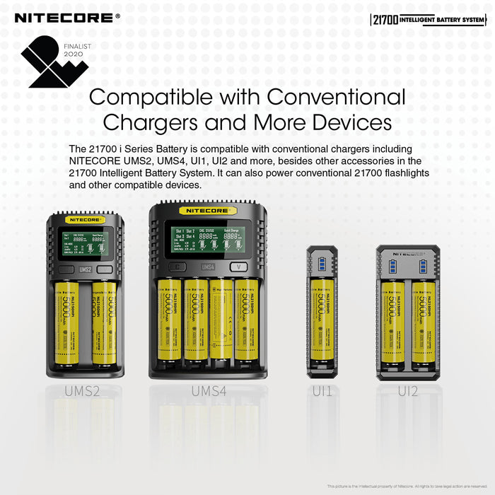 Nitecore 21700 Intelligent Battery System