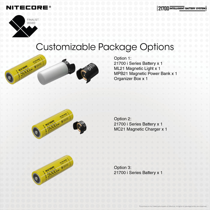 Nitecore 21700 Intelligent Battery System