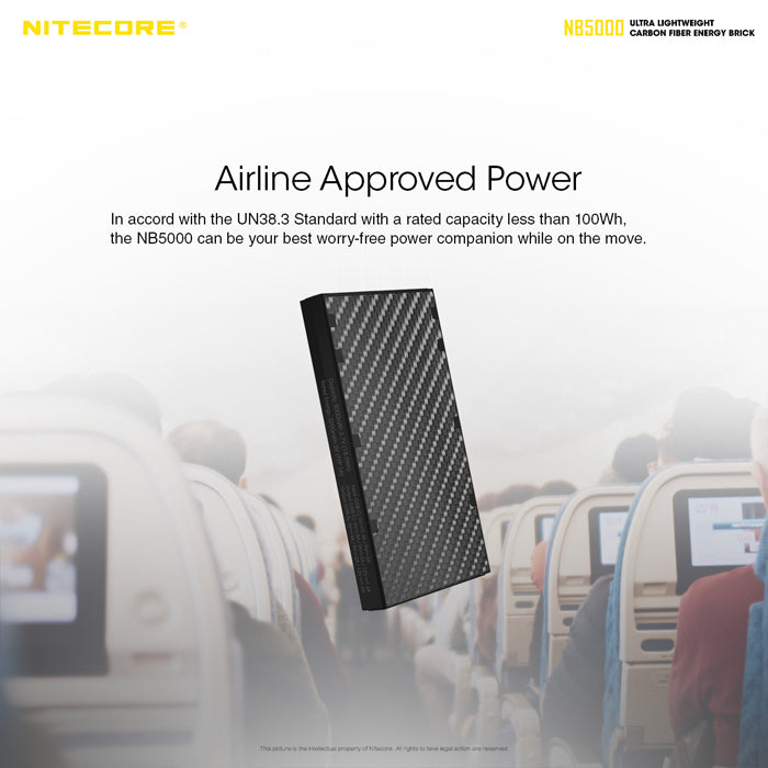 Nitecore NB5000 Carbon Power Bank 超輕碳纖行動電源