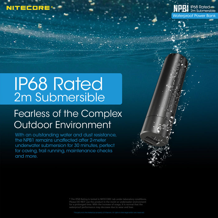 Nitecore NPB1 IP68 Waterproof Power Bank IP68防水行動電源