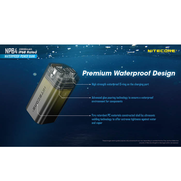 Nitecore NPB4 IP68 Waterproof Power Bank