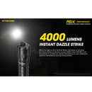 Nitecore P10iX 4000 Lumens USB-C Rechargeable Flashlight 4000流明USB-C充電手電筒