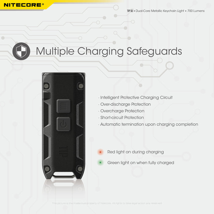 Nitecore TIP SE 700 LUMENS USB Rechargeable Keychain Light USB充電輕便匙扣燈