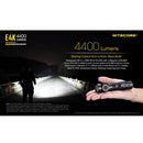 Nitecore E4K 4400 Lumens USB-C Rechargeable Tactical Flashlight 4400流明USB-C充電手電筒