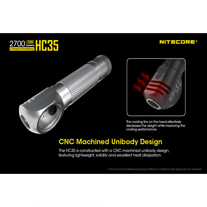 Nitecore HC35 2700 Lumens USB Rechargeable Headlamp 2700流明USB充電手電筒頭燈
