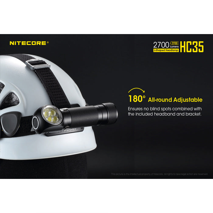Nitecore HC35 2700 Lumens USB Rechargeable Headlamp 2700流明USB充電手電筒頭燈