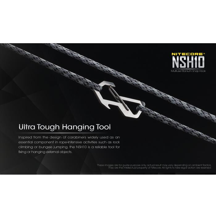 Nitecore NSH10 Multiuse Titanium Snap Hook 鈦合金多功能8字扣