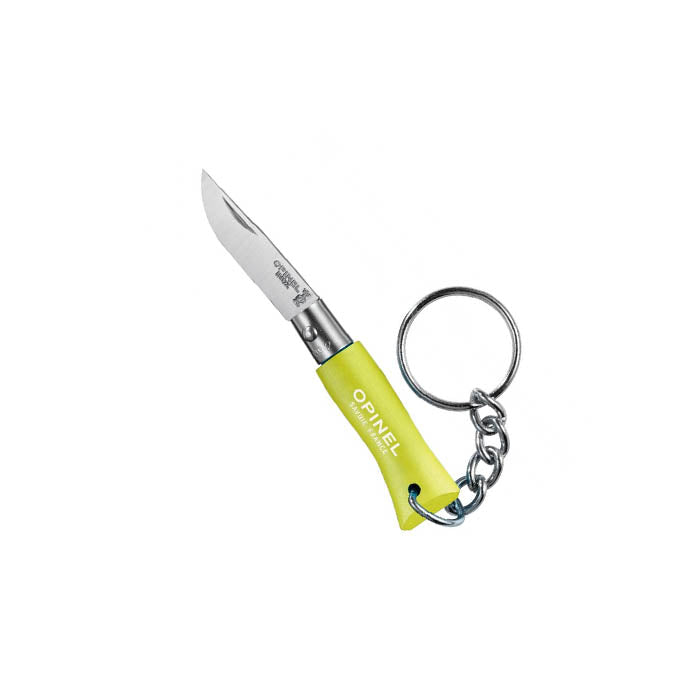 Opinel No. 2 Folding Knife Inox with Keychain 2號不鏽鋼尖頭摺刀連鎖匙扣