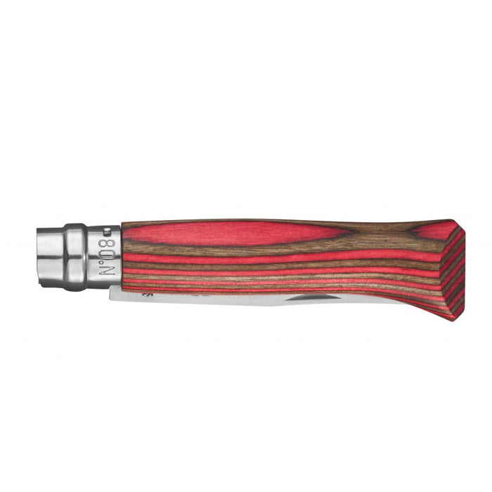 Opinel No. 8 Folding Knife Laminated Birch Red OP-002390
