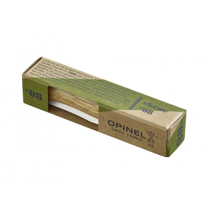 Opinel No. 8 Folding Knife Oak Wood Handle