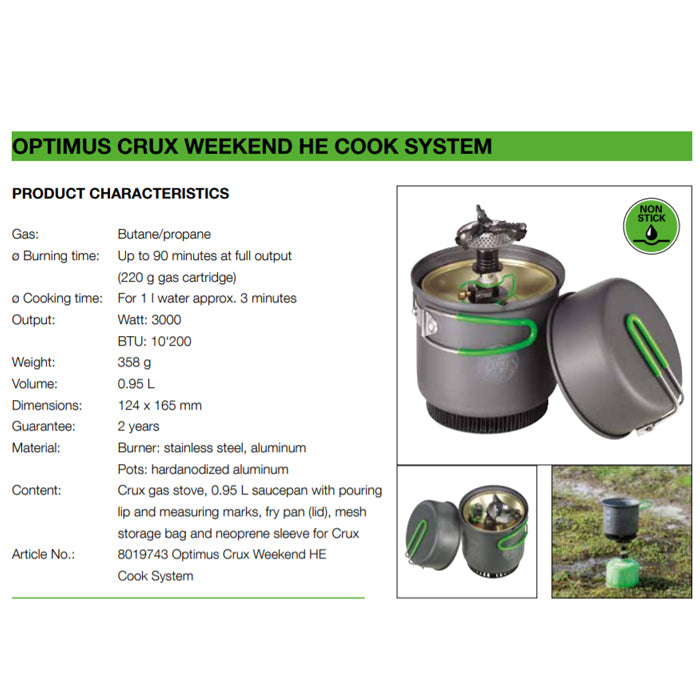 Optimus Crux Weekend HE Cook System