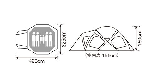 Snow Peak Dock Dome Pro. 6 Ivory SD-507IV
