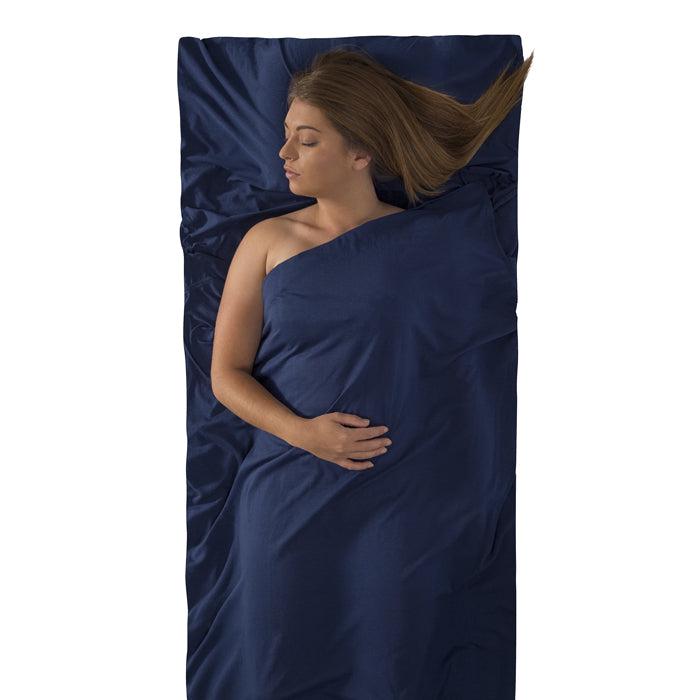 Sea To Summit Expander Sleeping Bag Liner Traveller with Pillow Insert Navy
