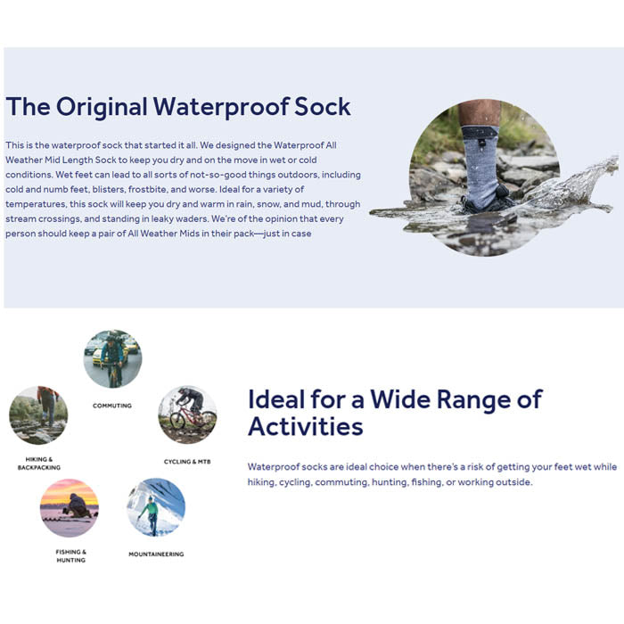 Sealskinz All Weather Mid Waterproof Socks