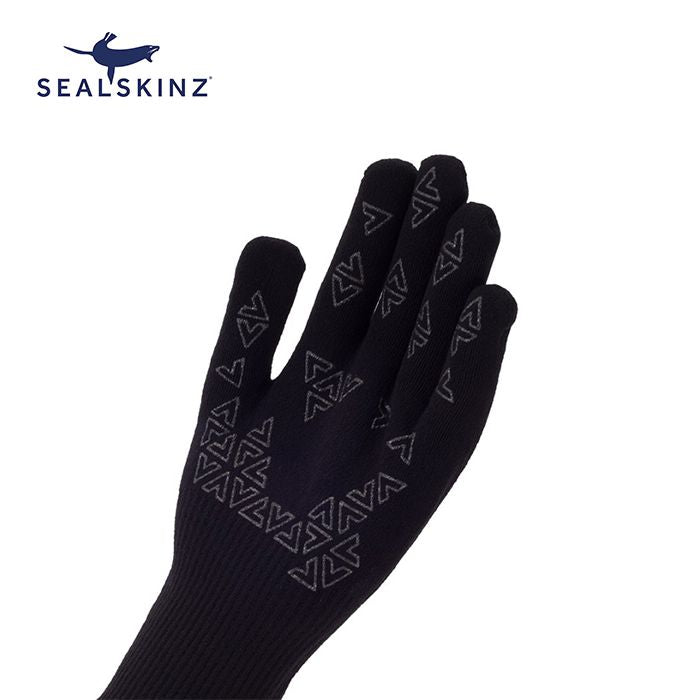 Waterproof Windproof Sealskinz Ultra Grip Gloves Black Sealskinz