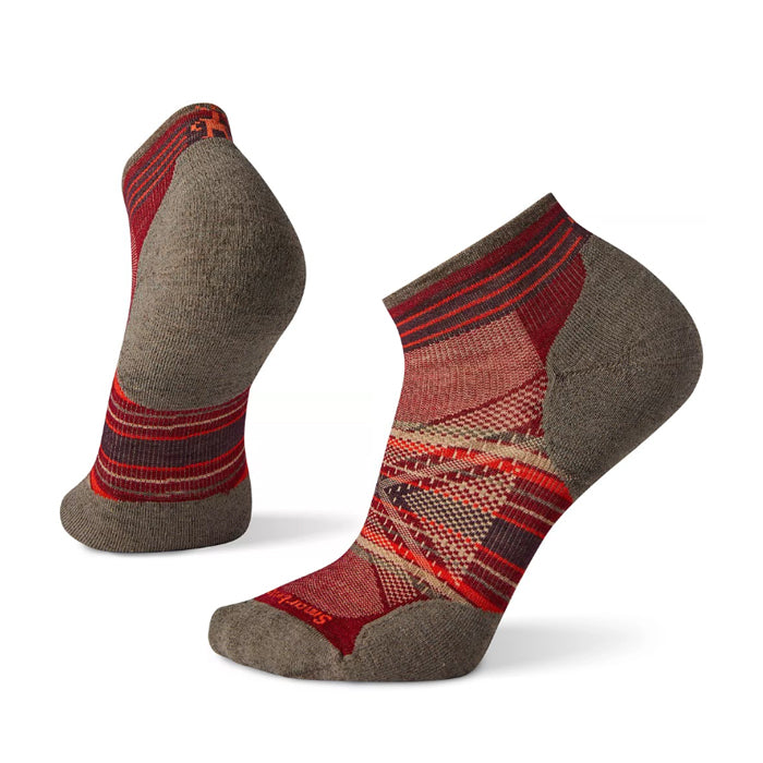 Smartwool Men's PhD® Run Light Elite Pattern Low Cut Socks  Tibetan Red