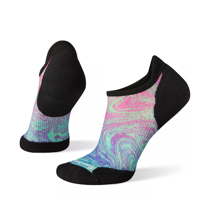 Smartwool Women's PhD® Run Light Elite Marble Wash Print Micro Socks Mint