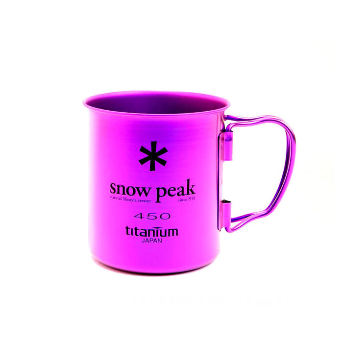 Snow Peak Titanium Single Wall Mug 450ml (Ocean Green/Blue/Purple) Cup MG-043GR/BL/PR