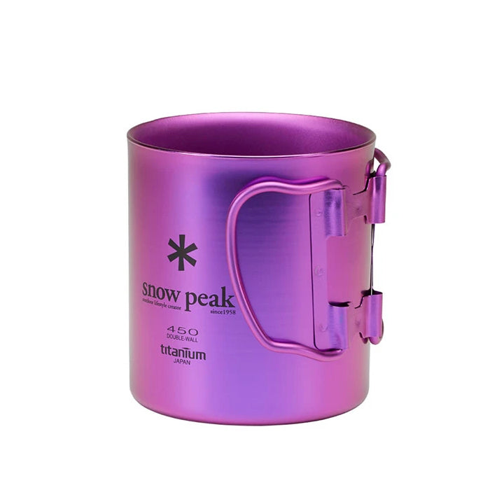 Snow Peak Titanium Double Wall Mug 450ml (Ocean Green/Blue/Purple) Cup MG-053GR/BL/PR