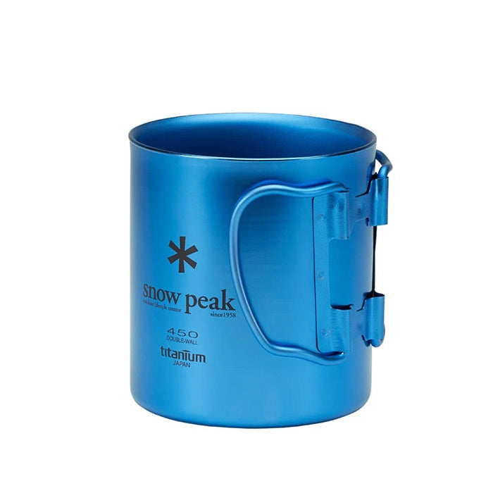 Snow Peak Titanium Double Wall Mug 450ml (Ocean Green/Blue/Purple) Cup MG-053GR/BL/PR