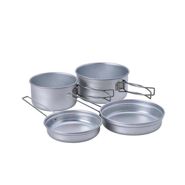 Snow Peak 4-pc Aluminum Cookset SCS-020R 鋁合金煮食雙鍋四件