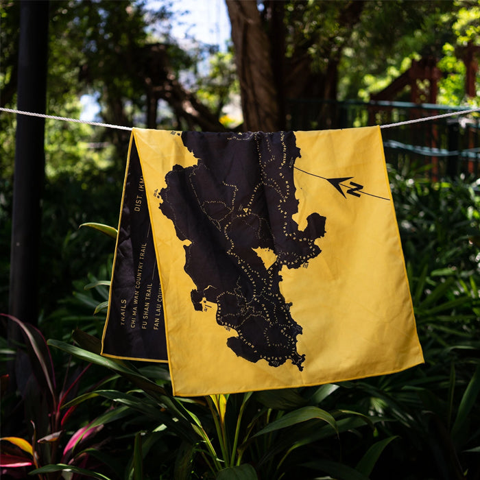 Tiny Island Lantau Sweat Towel  Yellow Black