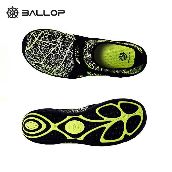 BALLOP AQUA FIT V2 LASSO Skinshoes Diving Shoes Green with Kids fit