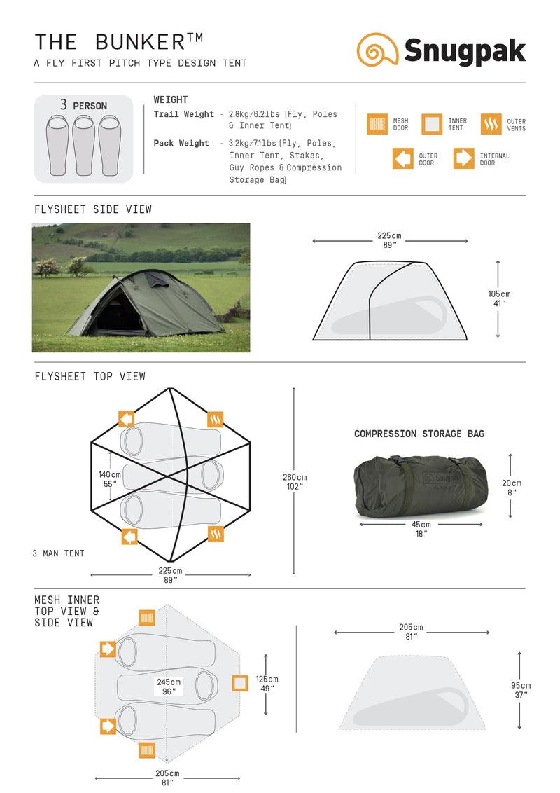 snugpak tent the bunker Snugpak The Bunker 3-person Tent