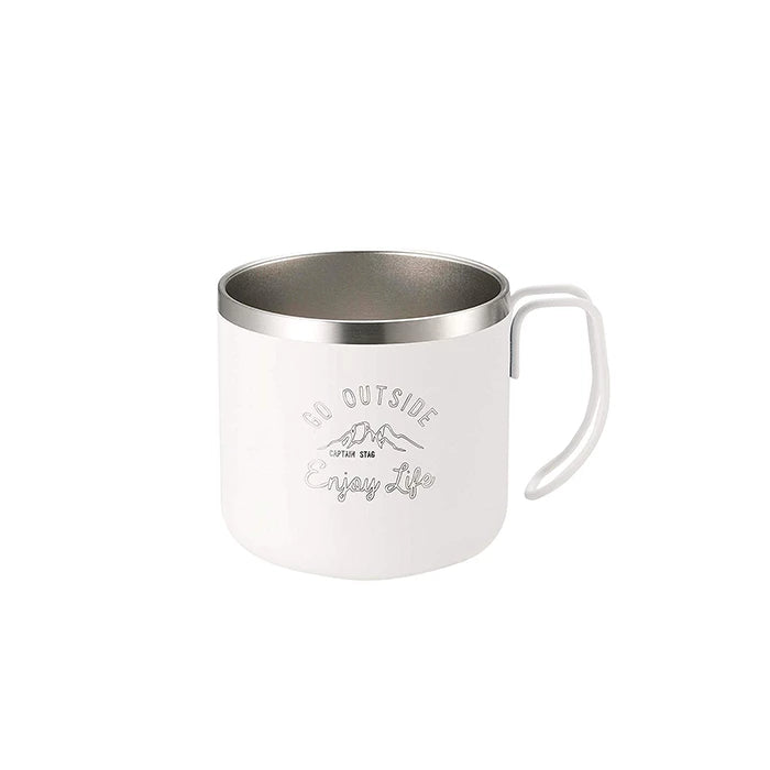 Captain Stag Double Wall Stainless Steel Mug White UE-3430