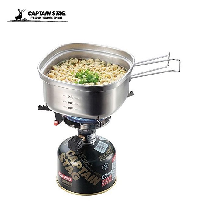 Captain Stag Stainless Steel Square Shape Noodle Cooker 1.3L 不鏽鋼方型煮食煲 UH-4202