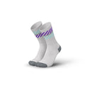 INCYLENCE Merino Light Lanes High Cut Running Socks 跑步羊毛襪 Light Grey Purple