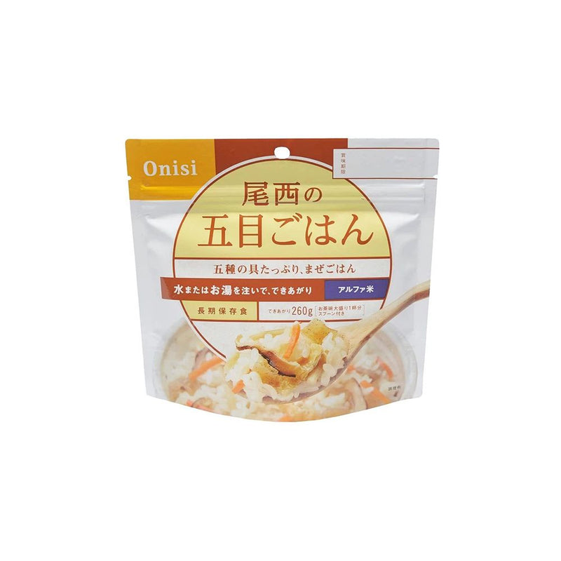 Onisi Japan Alpha Rice Instant Rice - Non Allergy Mixed Vegetable 無麩質雜菜 五目ごはん
