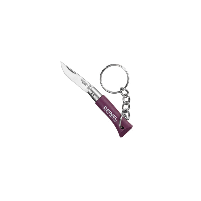Opinel No. 2 Folding Knife Inox with Keychain 2號不鏽鋼尖頭摺刀連鎖匙扣