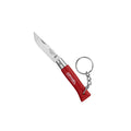 Opinel No. 4 Folding Knife Inox with Keychain Red 4號不鏽鋼尖頭摺刀連鎖匙扣(紅色)