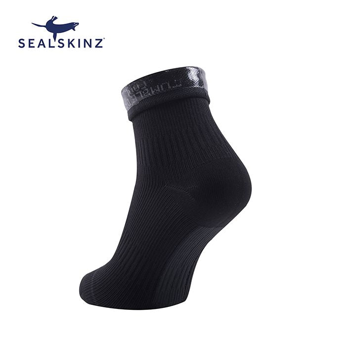 Sealskinz Road Ankle with Hydrostop 單車專用防水襪 (襪頭加強防入水) (Black/Anthracite)