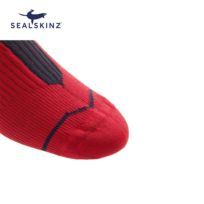 Sealskinz Road Ankle with Hydrostop 單車專用防水襪 (襪頭加強防入水) (Red/Black)