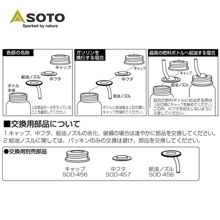 SOTO Portable Gasoline Bottle 750ml 攜帶式燃料樽 SOD-750-07