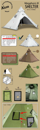 LUXE Mega Horn 3 Shelter 金字塔外帳