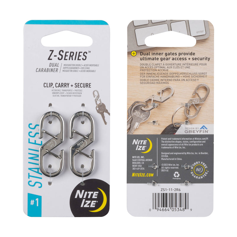 Nite Ize Z-Series™ Dual Carabiner 不鏽鋼鋁扣